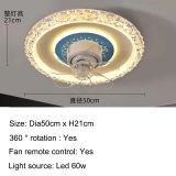 Bedroom Ceiling Fan Light Integrated 360° Rotation Ceiling Fan Strong Wind For Home Decro Led Ceiling Fan Chandelier