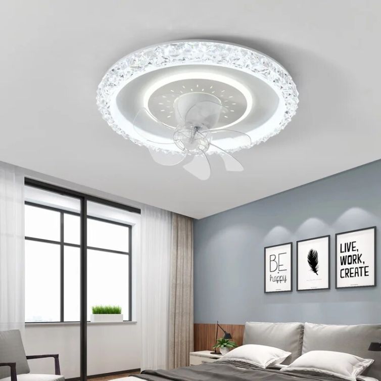 Bedroom Ceiling Fan Light Integrated 360° Rotation Ceiling Fan Strong Wind For Home Decro Led Ceiling Fan Chandelier