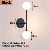 Black Gold LED Wall Lights Wall Lamp for Bedroom Corridor Aisle Indoor LED Wall Sconce for Background Decro Interior Lighting