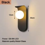 Black Gold LED Wall Lights Wall Lamp for Bedroom Corridor Aisle Indoor LED Wall Sconce for Background Decro Interior Lighting