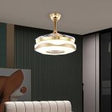 Bluetooth music ceiling fan light 110v living room bedroom dining room LED lights for home decro lamp fixtures