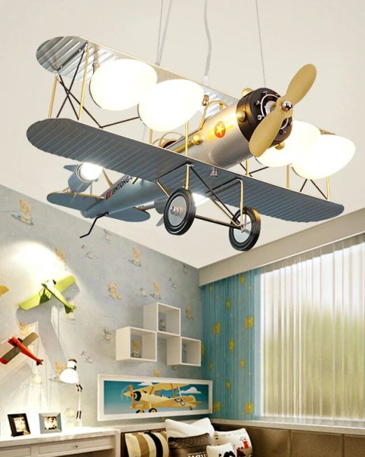 Boy-kids-bedroom-decorative-airplane-dining-room-led-ceiling-lamps-pendant-lights-indoor-lighting-interior-lighting-1