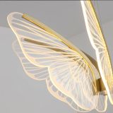 Butterfly Chandelier Modern Minimalist Living Room Hanging Lamp Pendant Light for Home Decoration Round LED Fashion Creativity