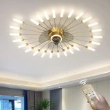 Ceiling Fan with Lamp and Remote Control LED Modern Ceiling Fan with 26 Lights for Bedroom Living room Home Decro