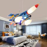 Creative Retro Aircraft American Children’s Room Pendant Lights Bedroom Boy LED Hanging Lamp Fixture Home Decro