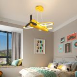 Creative kids pendant light design yellow blue airplane light for bedroom baby boys anime lamp home kawaii room decor light