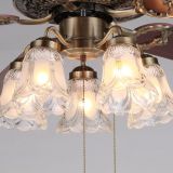 European Restaurant Fan Pendant Lamp American Retro Ceiling Fan Light With Remotw Control E27 For Home Decro