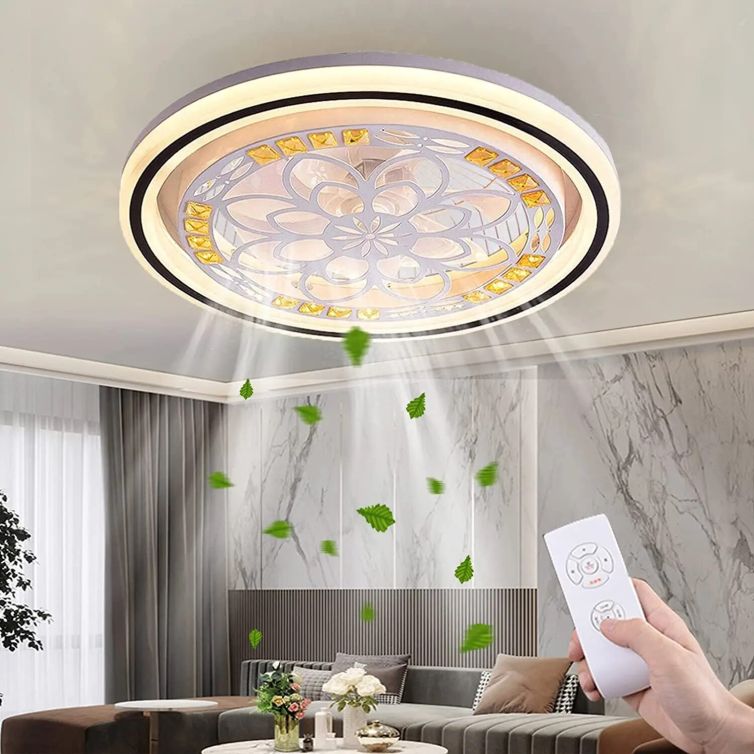 Flower Shape Fan Ceiling Light,Smart Bedroom Ceiling Fan with Lights Remote Control For Home Decro ventilador de techo