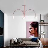 Italian Led Iron pendant lights Bedroom Living Room pendant Branch Glass Bedside Lighting Decor kitchen Hanging Lamps Luminaria