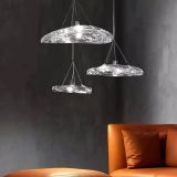 Italian designer room stair glass pendant lamp living room bar lamp dining room bar art flying saucer lamp for home decro lights