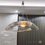 Italian designer room stair glass pendant lamp living room bar lamp dining room bar art flying saucer lamp for home decro lights