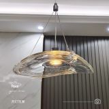 Italian designer room stair glass pendant lamp living room bar lamp dining room bar art flying saucer lamp for home decro lights