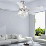 LED Ceiling Fans lamp For Living Room Home Decro 220V 110V Crystal Ceiling Fan With Lights Remote Control Fan Chandelier