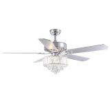 LED Ceiling Fans lamp For Living Room Home Decro 220V 110V Crystal Ceiling Fan With Lights Remote Control Fan Chandelier