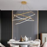 Modern Luxury Gold LED Pendant Lights Living Dining Room Lighting Decor Lustre Chandelier Indoor Bedroom Hanging Lights Fixture