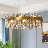 Modern Smoke Grey Crystal Chandelier Lighting Luxury Led hanging lamp for Dining Table Living Room Bedroom Home Decor lustre