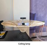 Modern Wabi Sabi Style Pendant Lamp Japanese Style Rattan Art Chandeliers for Living Room Restaurant Kitchen Hanglamp Home Decor