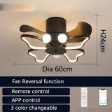 New Creative Ceiling Fan Led Light Variable Frequency Mute For Bedroom Children’s Room Home Decro Butterfly Fan Lamp