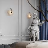 New Design Modern Indoor Hotel Project Decorative Bedroom Living Room Iron Marble Led Wall Lamp
