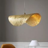 New Gold Lotus Leaf Pendant Light LED Modern Chandelier for Living Room Dining Room Decor Kitchen Island Restaurant Hanging Lamp