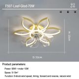 Nordic Ceiling Fan With Dimmable Led Light Control White Flower Ceiling Fans light Lamp For Home Bedroom Decro