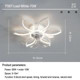 Nordic Ceiling Fan With Dimmable Led Light Control White Flower Ceiling Fans light Lamp For Home Bedroom Decro