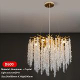 Nordic Crystal Tassel Chandelier for Living Room Hall Restaurant Decoration Luxury Ceiling Pendant Lights Indoor Lighting