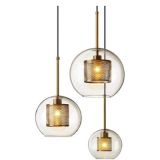 Nordic Design Rose Gold Glass Ball Pendant Light Creative Design Aisle Living Room Bedside Dinner Decro Led Light Fixtures