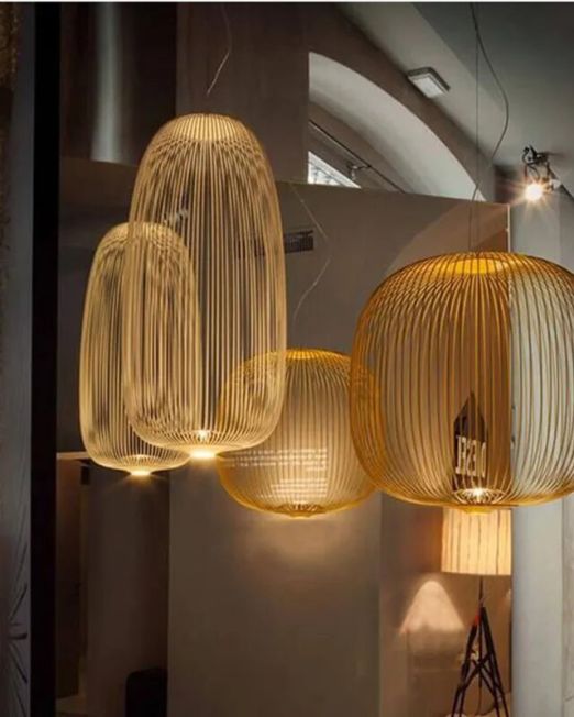 Nordic-Style-Foscarini-Design-Spokes-Pendant-Lights-Creative-Bird-Cage-Dining-Room-Art-Gallery-Restaurant-Decro