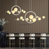 Post Modern Glass Strip Bubble Chandelier Creative New Type Magic Bean Restaurant Living Room Pendant Lights LED Decor Luminaire